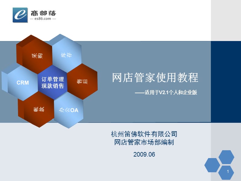 网店进销存管理软件网店管家操作教程.ppt_第1页