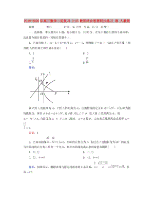 2019-2020年高三數(shù)學(xué)二輪復(fù)習(xí) 3-25數(shù)形結(jié)合思想同步練習(xí) 理 人教版.doc