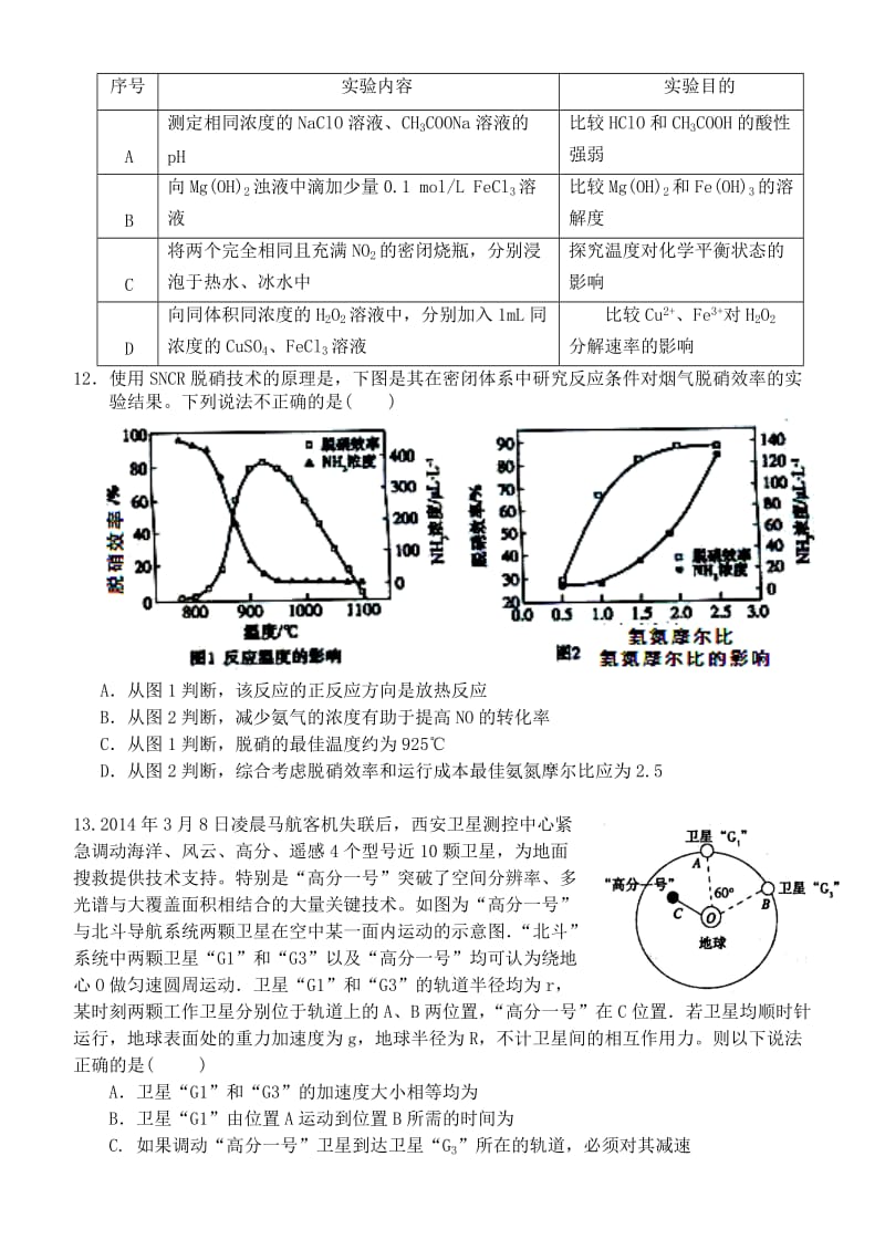 2019-2020年高考理综下学期模拟考试试题.doc_第3页