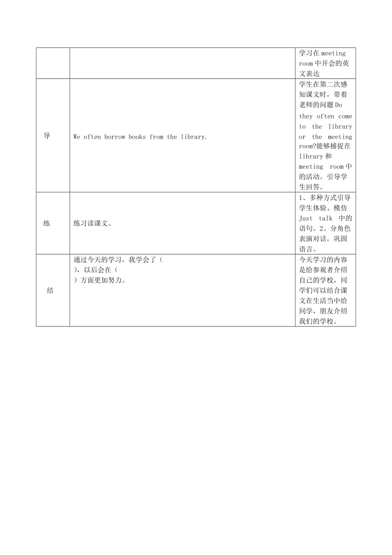 五年级英语下册 Unit 1《Welcome to our school》（lesson 1）导学案 人教精通版.doc_第2页