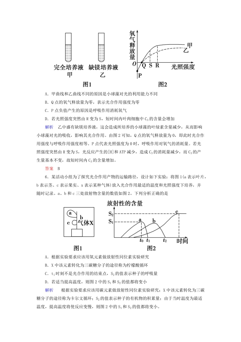 2019-2020年高考生物一轮总复习 第三单元 第三讲 能量之源-光与光合作用限时检测.doc_第3页