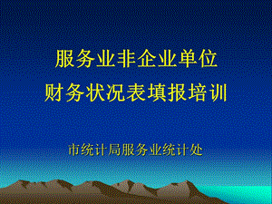 服務(wù)業(yè)非企業(yè)單位財(cái)務(wù)狀況表填報(bào)培訓(xùn).ppt