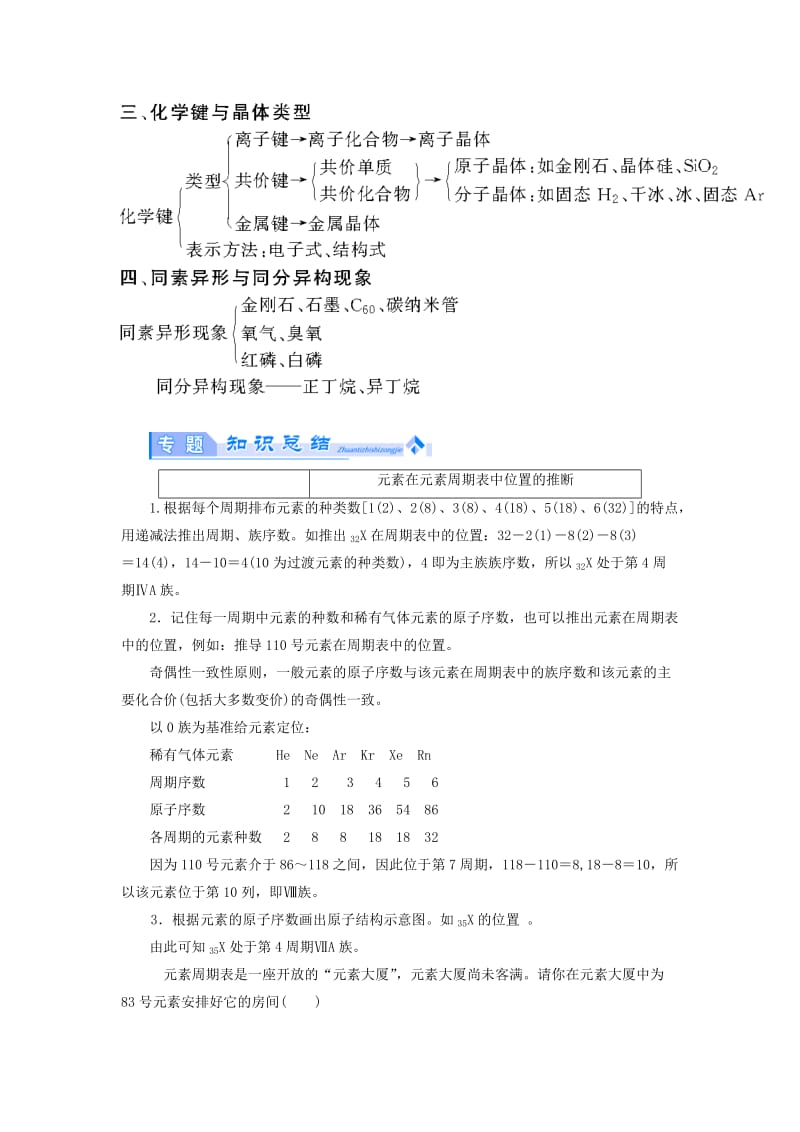 2019年高中化学 专题1 微观结构与物质的多样性专题归纳提升 苏教版必修2.doc_第2页