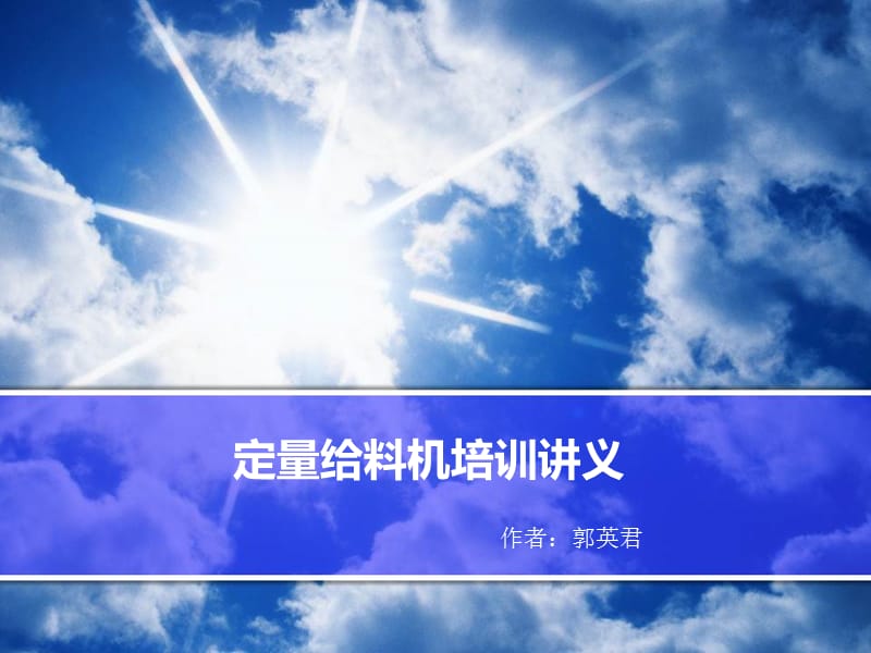 定量给料机培训讲义.ppt_第1页