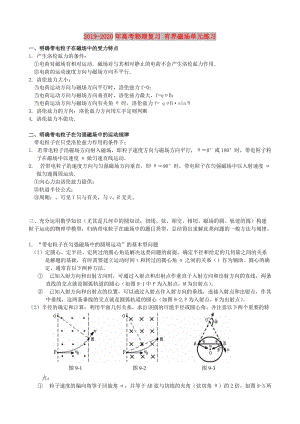 2019-2020年高考物理復(fù)習(xí) 有界磁場(chǎng)單元練習(xí).doc