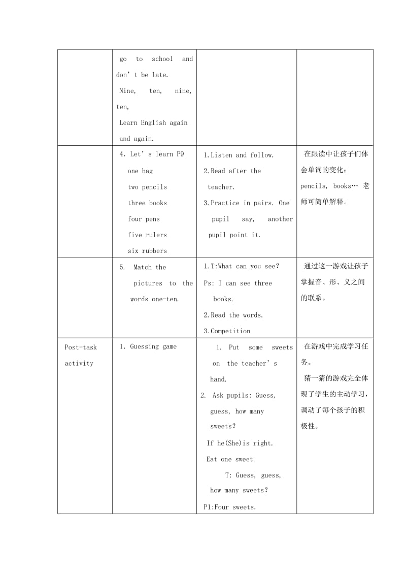 一年级英语上册 Unit 2 Numbers（Period 3）教案 沪教牛津版.doc_第3页