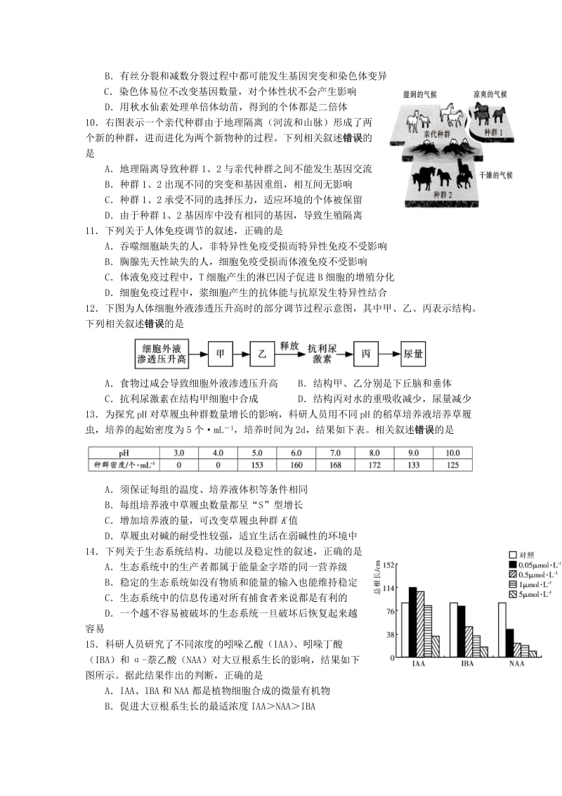 2019-2020年高三5月月考（模拟）生物试题 Word版含答案.doc_第2页