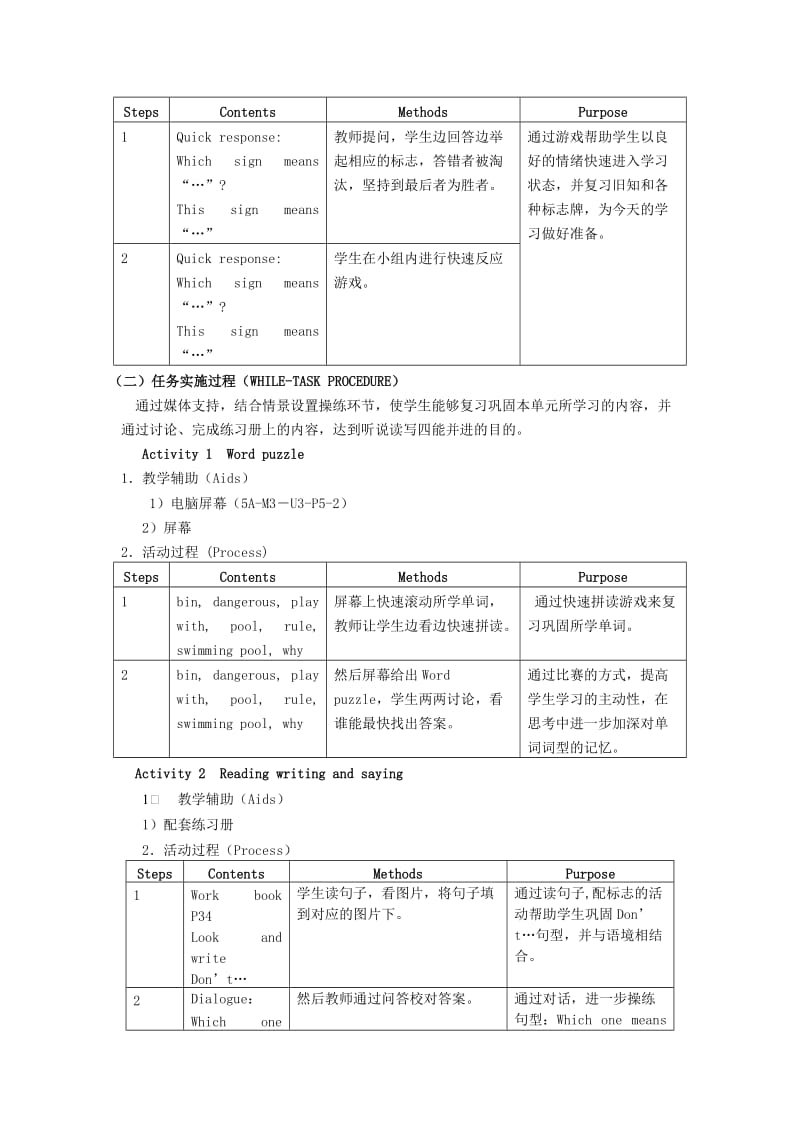 五年级英语上册 Module 3Unit 3 Follow the signs教案 沪教牛津版.doc_第2页