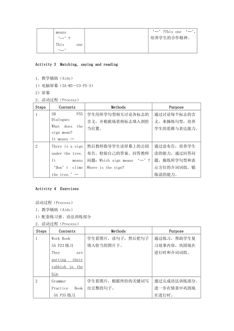 五年级英语上册 Module 3Unit 3 Follow the signs教案 沪教牛津版.doc_第3页