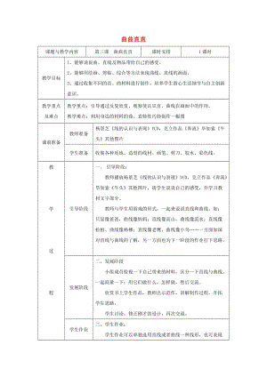 三年級美術(shù)下冊 第3課《曲曲直直》教案 新人教版.doc