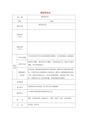 一年級(jí)美術(shù)下冊(cè) 第10課《漂亮的拉花》教案 浙美版.doc