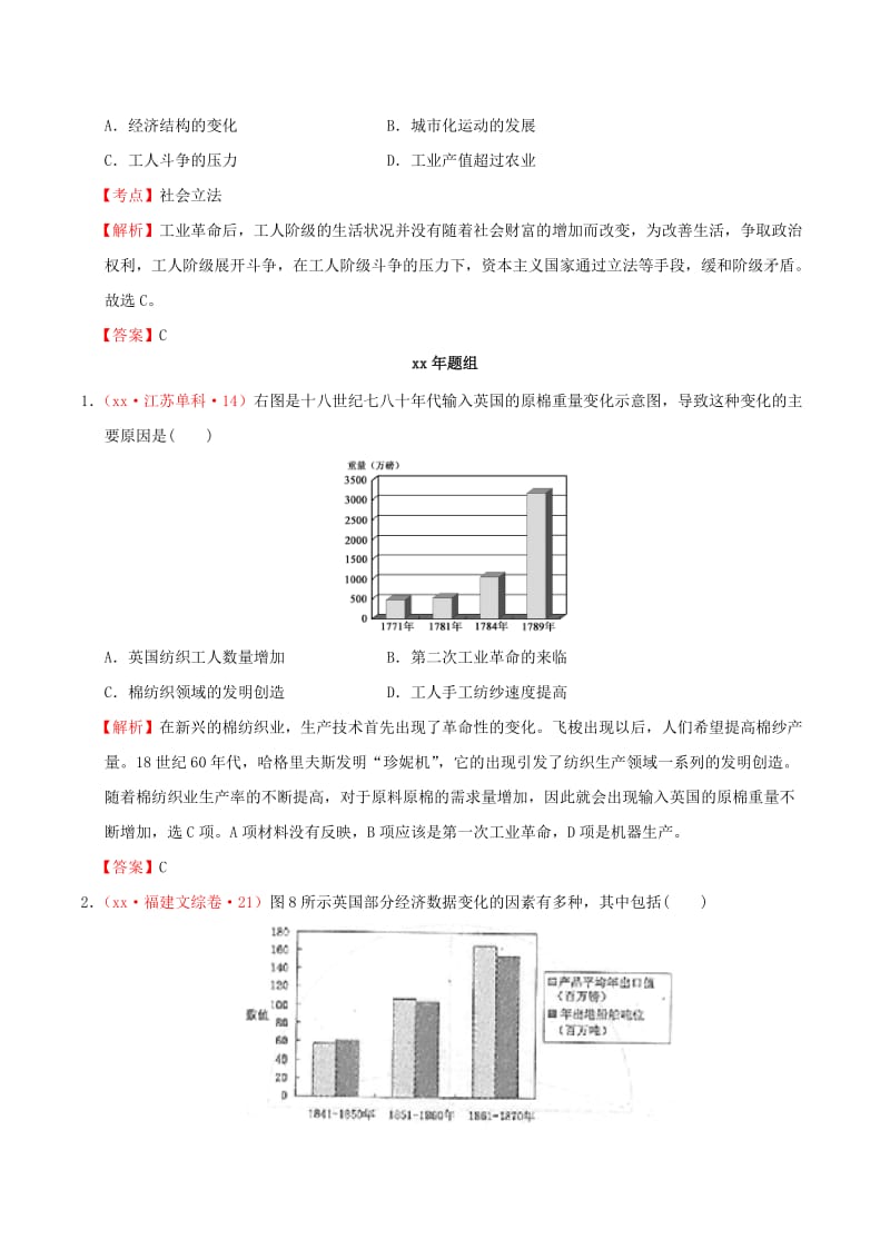 2019-2020年高考历史真题分课汇总 专题五 3“蒸汽” 的力量 人民版必修2.doc_第2页