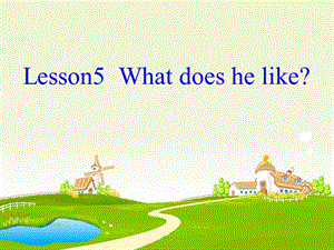 2019年五年級英語上冊 Lesson 5 What does he like課件2 科普版.ppt