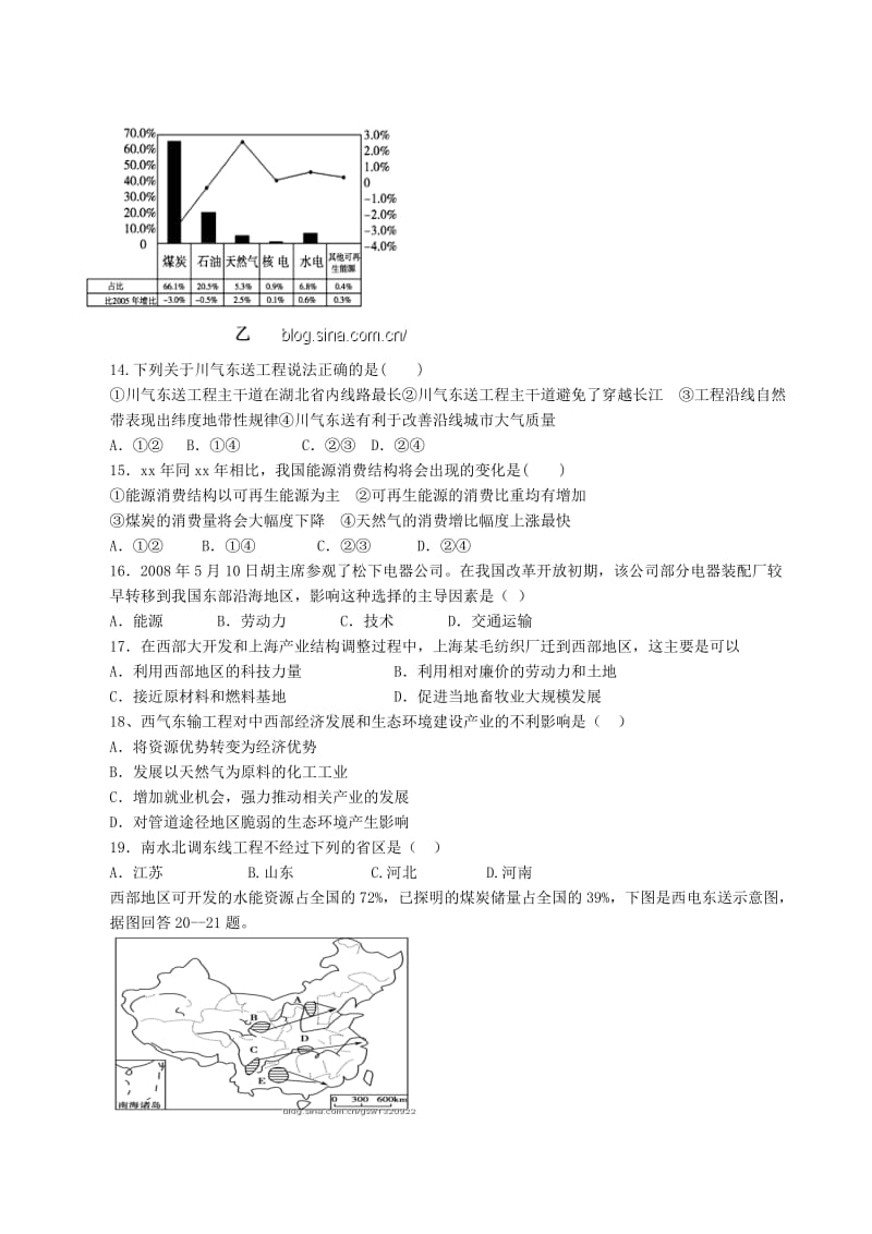 2019-2020年高二地理10月月考试题.doc_第3页