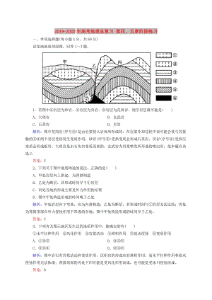 2019-2020年高考地理總復(fù)習(xí) 第四、五章階段練習(xí).doc