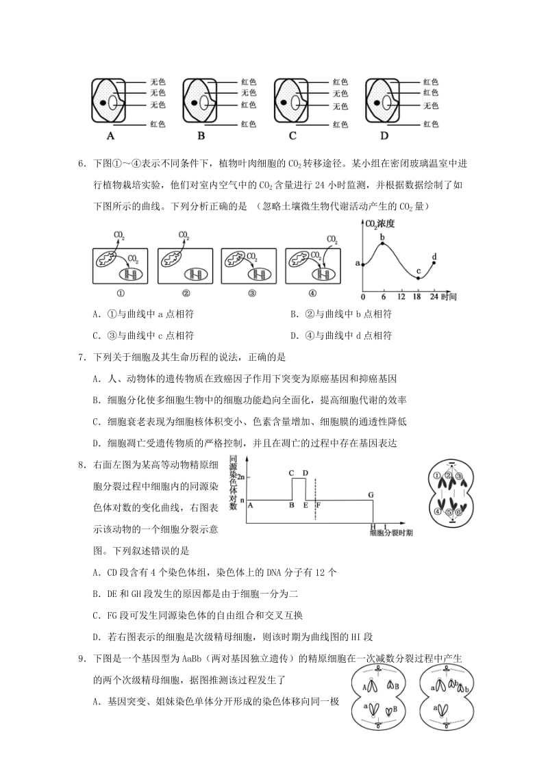 2019-2020年高三生物期中试题（28）.doc_第2页