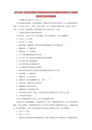 2019-2020年高中地理第三章地理信息技術應用課時達標訓練十一地理信息系統(tǒng)及其應用湘教版.doc