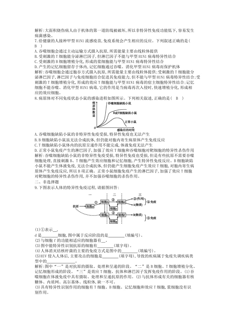 2019-2020年高考生物一轮复习 第2章第4节 免疫调节新人教版课时作业（含解析）新人教版.doc_第2页