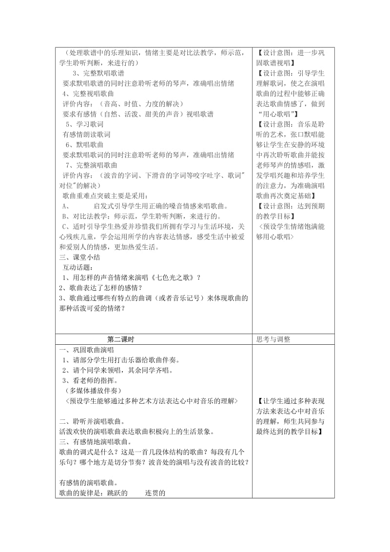 2019秋六年级音乐上册 第八单元《七色光之歌》教案 苏少版.doc_第2页