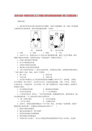 2019-2020年高中歷史 2.1 列強入侵與民族危機每課一練 人民版必修1.doc