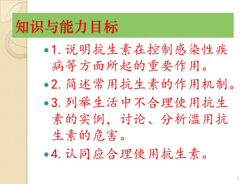 生物抗生素的合理使用新人教版选修2ppt课件_第2页