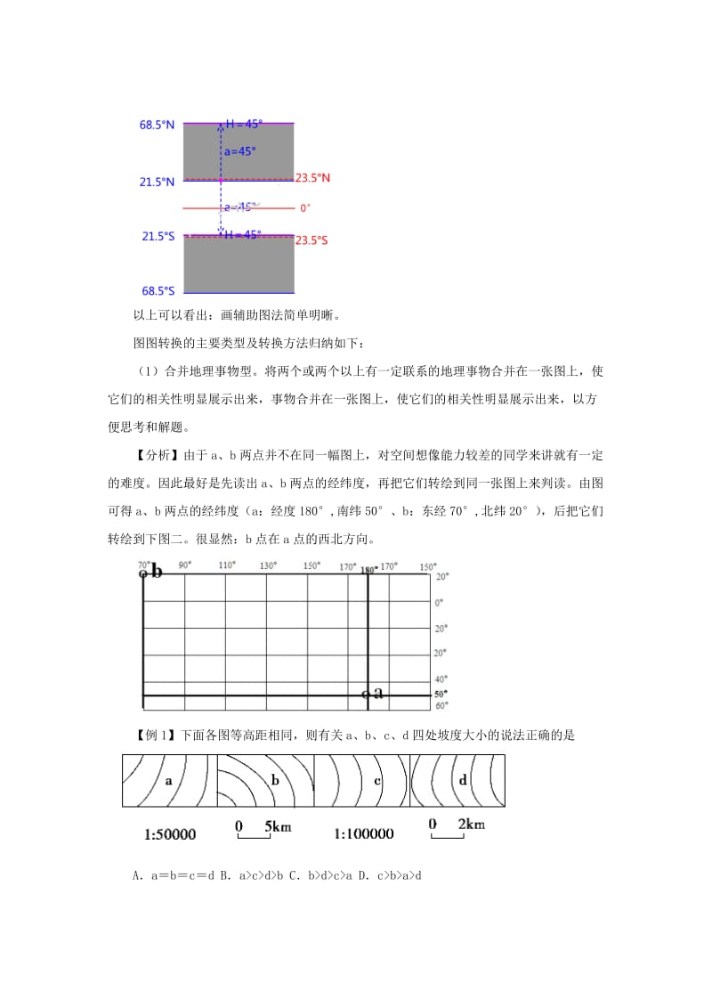 2019-2020年高考地理 （情形分解+示例分析+提升演练）突破地理思维模式 利用辅助图法复习.doc_第3页