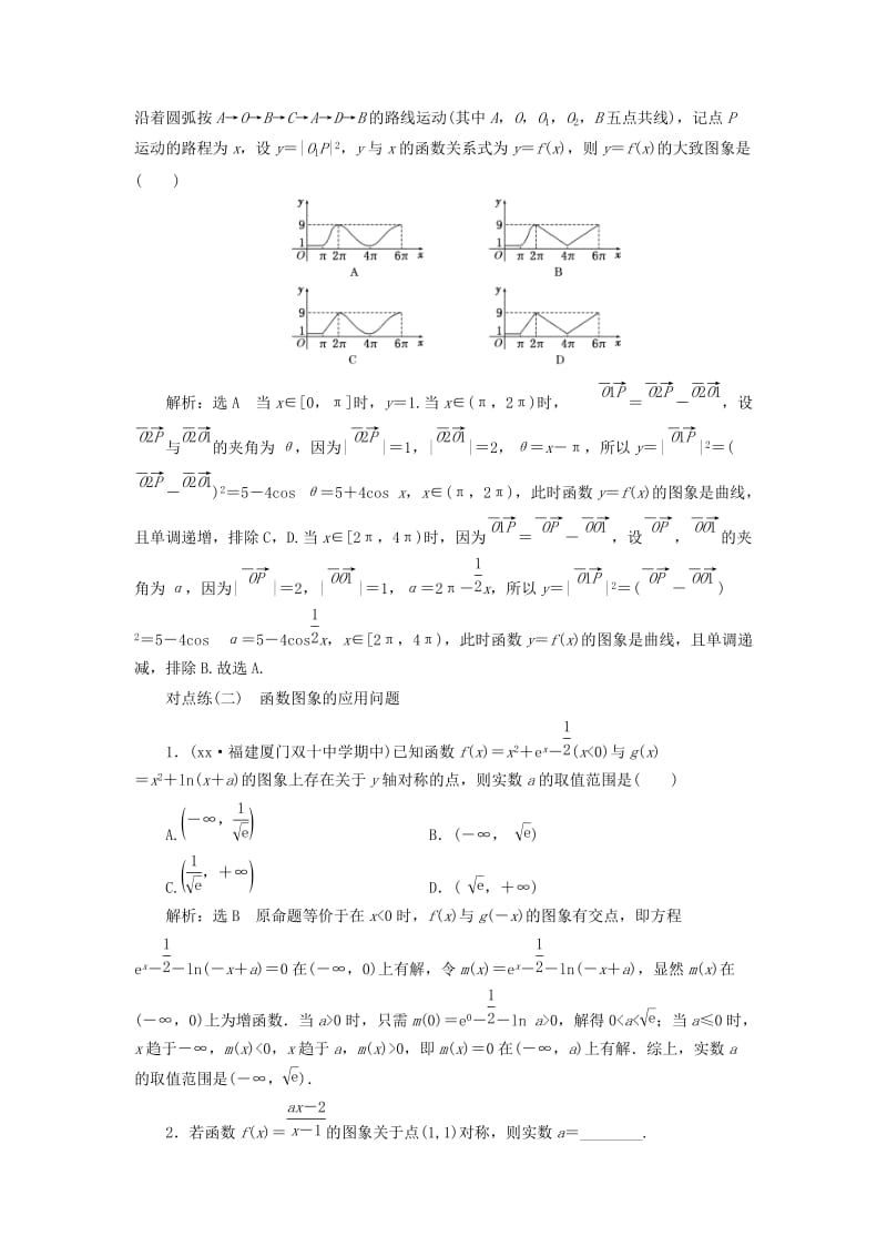 2019年高考数学一轮复习 第二章 函数的概念与基本初等函数Ⅰ 课时达标检测（十）函数的图象及其应用 理.doc_第2页