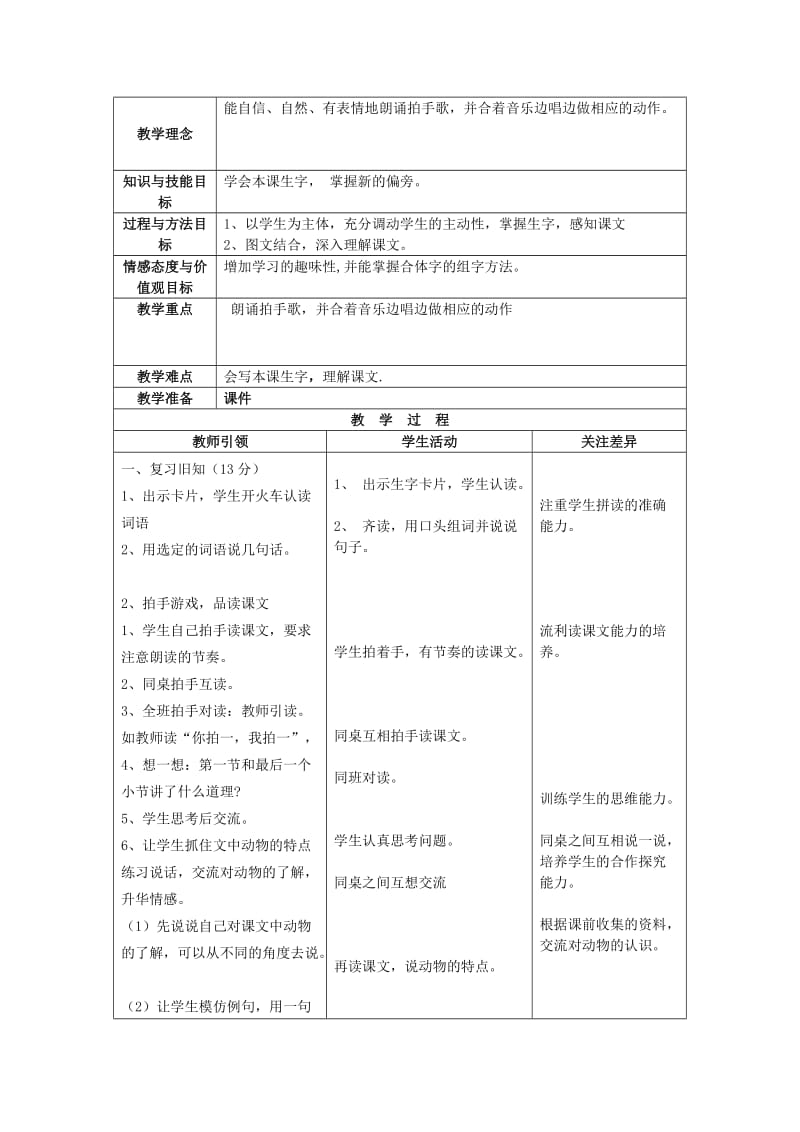 2019一年级语文下册 识字（一）识字4《拍手歌》教案2 语文S版.doc_第3页