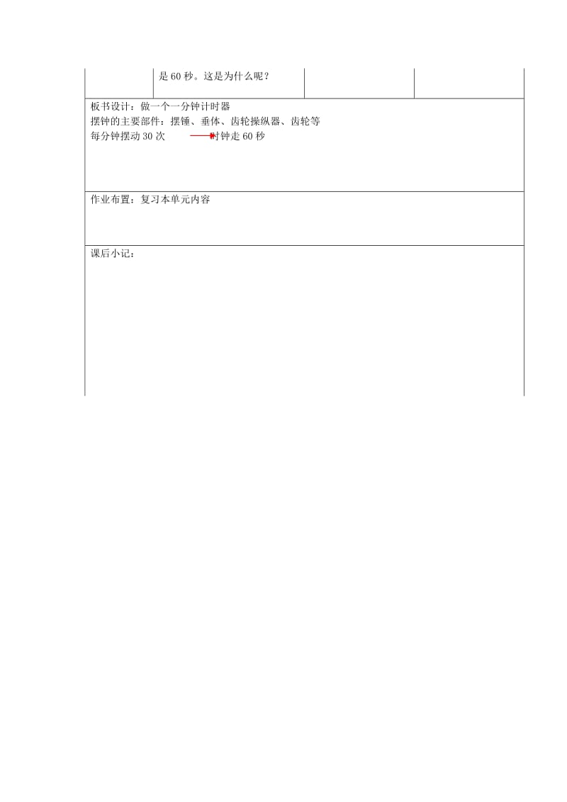 五年级科学下册 3.8《制作一个一分钟计时器》教案 教科版.doc_第2页