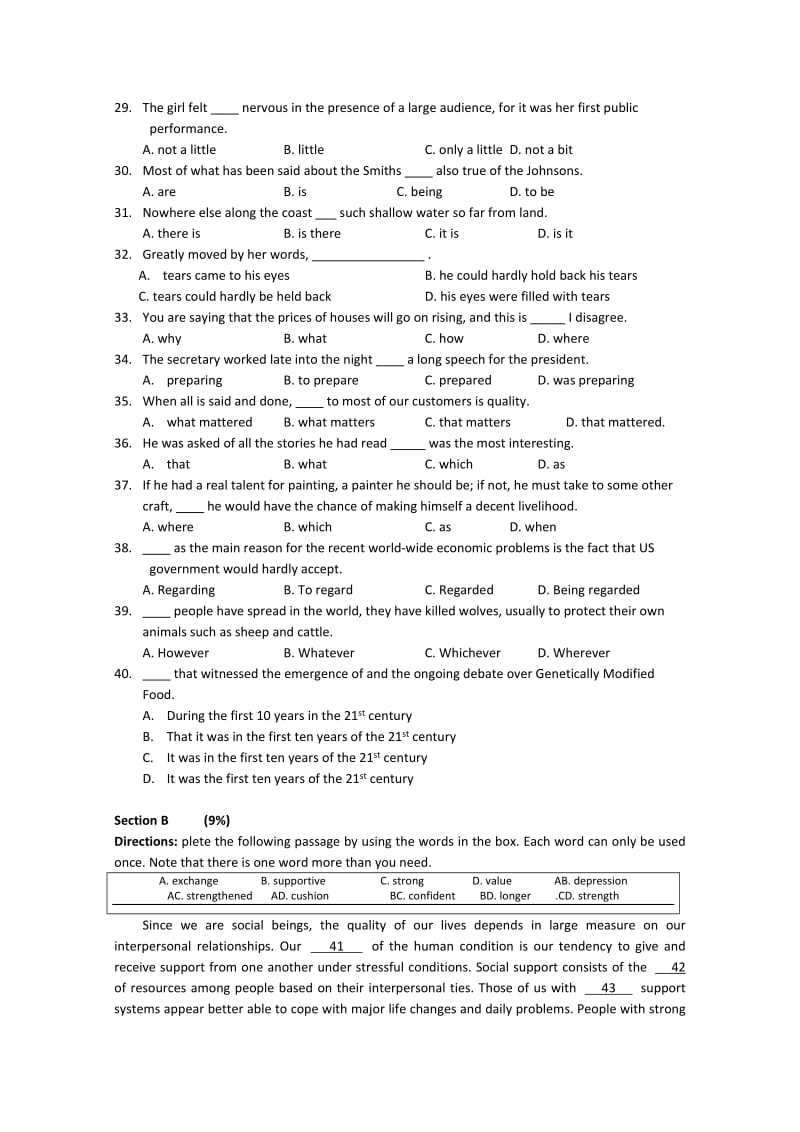 2019-2020年高三第三次月考试题（英语）.doc_第3页