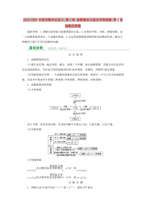 2019-2020年高考數(shù)學(xué)總復(fù)習(xí) 第二章 函數(shù)概念與基本初等函數(shù) 第7講 函數(shù)的圖象.doc