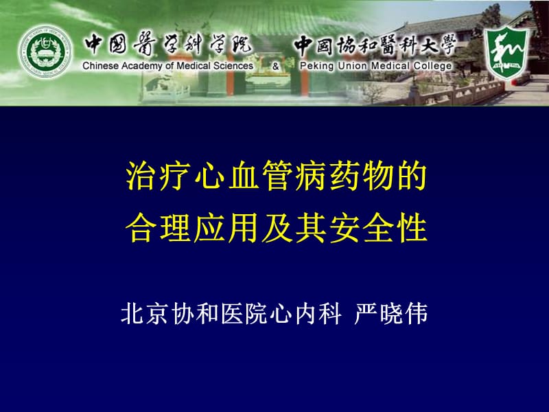 治疗心血管病药物的合理应用及其安全性.ppt_第1页