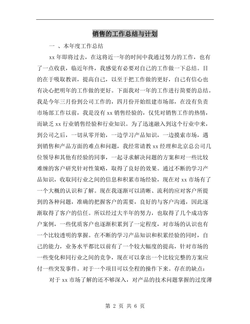 销售的工作总结与计划.doc_第2页