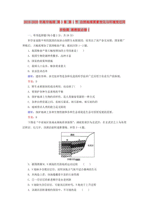 2019-2020年高中地理 第3章 第1節(jié) 自然地理要素變化與環(huán)境變遷同步檢測 湘教版必修1.doc