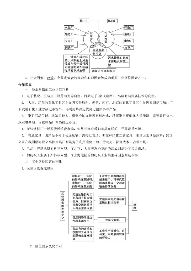 2019年高考地理 4.1 工业的区位选择学案.doc_第2页