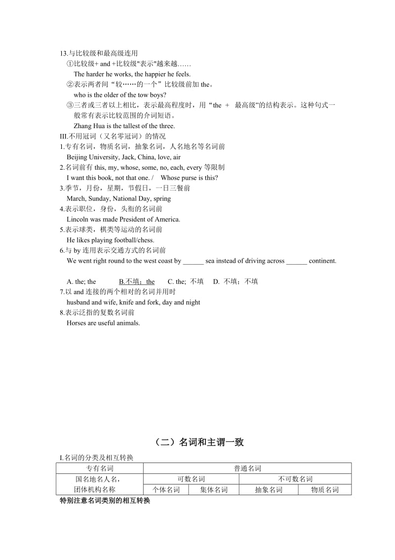 2019-2020年高三二轮语法专题复习-冠词名词和主谓一致.doc_第3页