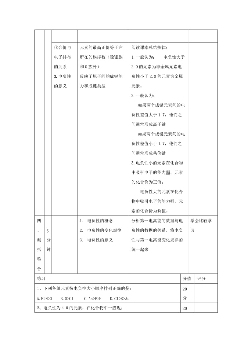 2019-2020年高中化学第1章原子结构1.3原子结构与元素的性质第2课时教案鲁科版.doc_第3页