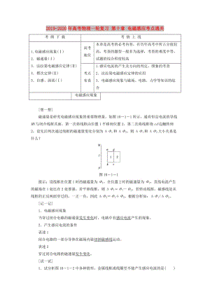 2019-2020年高考物理一輪復(fù)習(xí) 第十章 電磁感應(yīng)考點(diǎn)通關(guān).doc