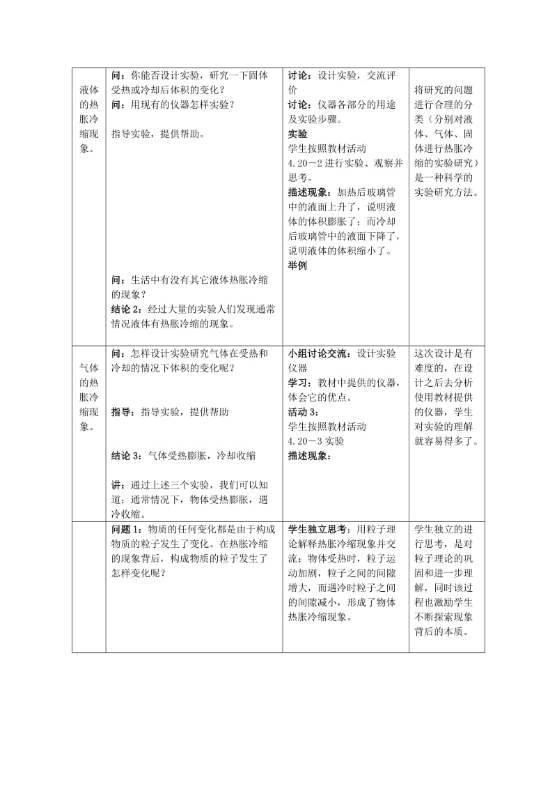 2019秋六年级生物上册 4.5《热胀冷缩》教案 上海版.doc_第3页