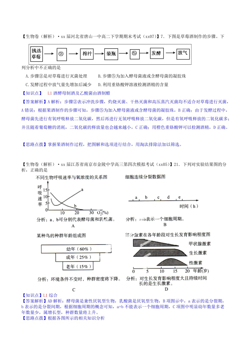 2019-2020年高三生物一轮复习 专练 L单元 生物工程及技术（含详解）.doc_第3页