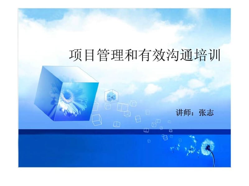 项目管理和有效沟通培训.ppt_第1页