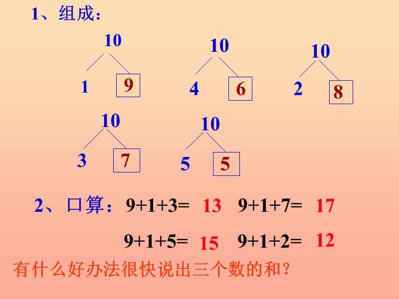 2019-2020年一年级数学上册 9加几课件 北京版.ppt_第2页