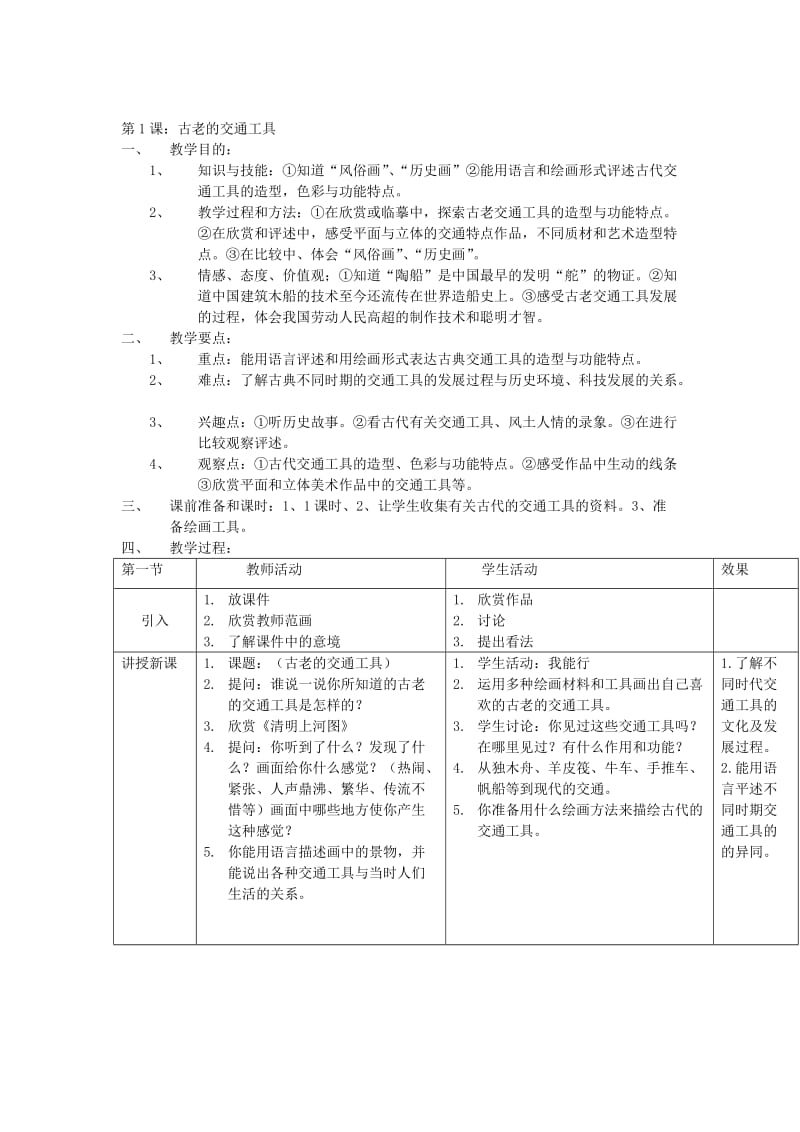 2019春三年级美术下册 全一册教案 岭南版.doc_第2页