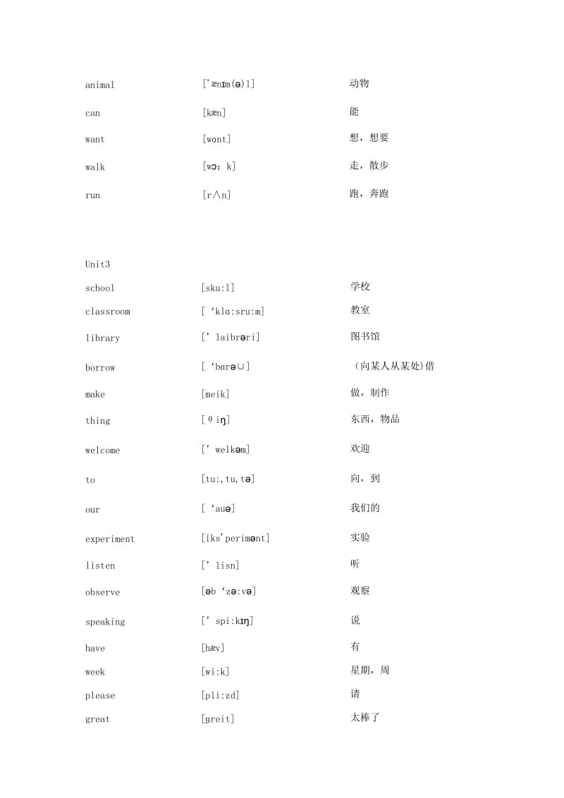 五年级英语上册 单词及音标解释教案 人教新版.doc_第3页