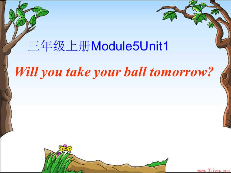 2019春三年级英语下册 Module 5 Unit 1《Will you take your ball tomorrow》课件3 （新版）外研版.ppt_第1页