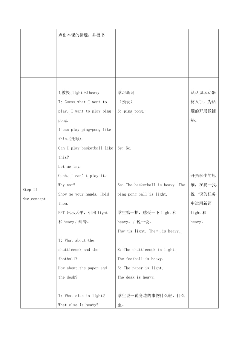 六年级英语下册 Lesson 3《Let’s Play》教案 （新版）冀教版.doc_第2页