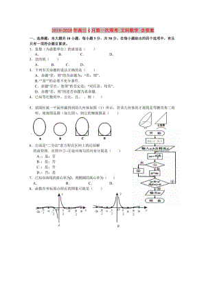 2019-2020年高三4月第一次周考 文科數(shù)學 含答案.doc