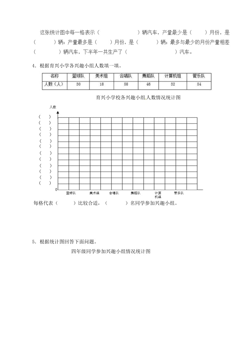 四年级数学上册 第7单元 条形统计图测试题（2）新人教版.doc_第2页