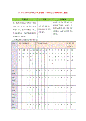 2019-2020年高考英語(yǔ)大題精做10語(yǔ)法填空含解析新人教版.doc