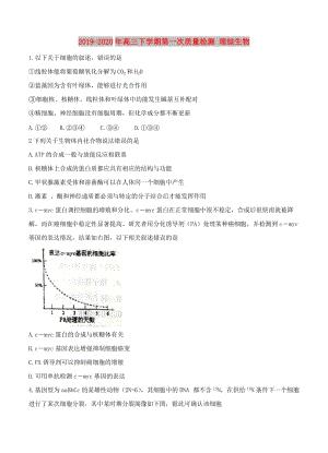 2019-2020年高三下學(xué)期第一次質(zhì)量檢測 理綜生物.doc